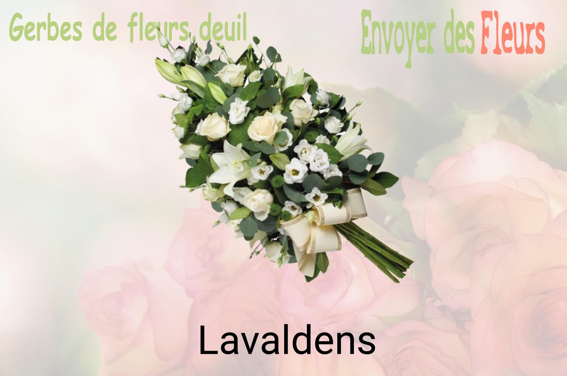 Gerbe de fleurs de deuil livrée à Lavaldens